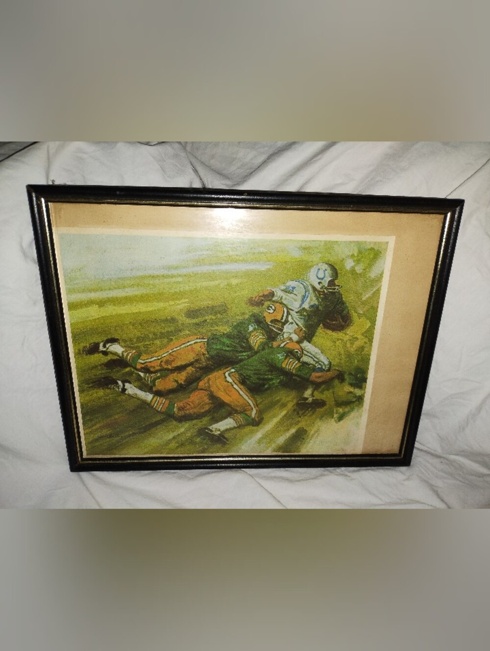 Vintage Football NFL Green Bay Packers Print Picture Wall Decor